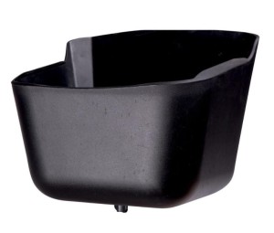 Żłób stajenny V-Plast z korkiem, czarny