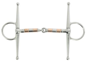 Wędzidło z wąsami 1 x łamane z rolkami miedzianymi