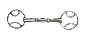 Wędzidło 2x łamane z łącznikiem anatomicznym z poprzeczkami