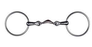 Wędzidło 2x łamane z łącznikiem miedzianym Quarter Moon 