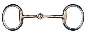 Wędzidło oliwkowe pełne z miedzianym ścięgierzem