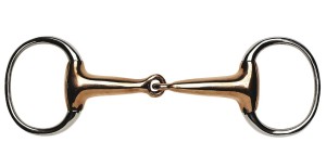 Wędzidło oliwkowe puste z miedzianym ścięgierzem