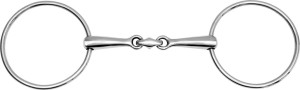 Wędzidło zwykłe pełne 2x łamane  z wielkimi kółkami 16 mm