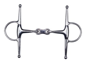 Wędzidło z wąsami 2x łamane z łącznikiem płaskim Bristol