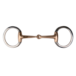 Wędzidło oliwkowe 1x łamane Metalab miedziane cienkie