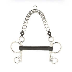 Pelham gumowy sztywny z krótką czanką Metalab