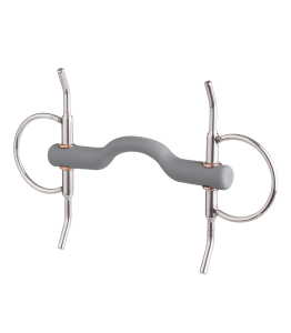 Wędzidło z wąsami proste z portem miękkie Beris