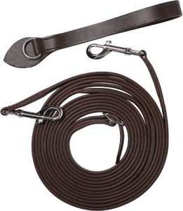 Czarna wodza ze skóry z karabinkami Kentaur