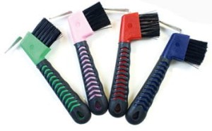 Kopystka ze szczoteczką i gumowaną rączką