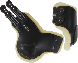 Ochraniacze skórzane tylne z futrem Kentaur Roma